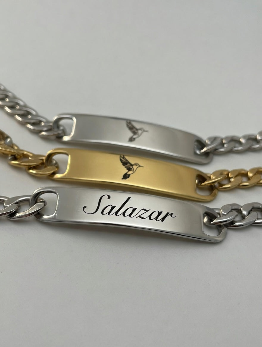 Pulseras grabadas Laser